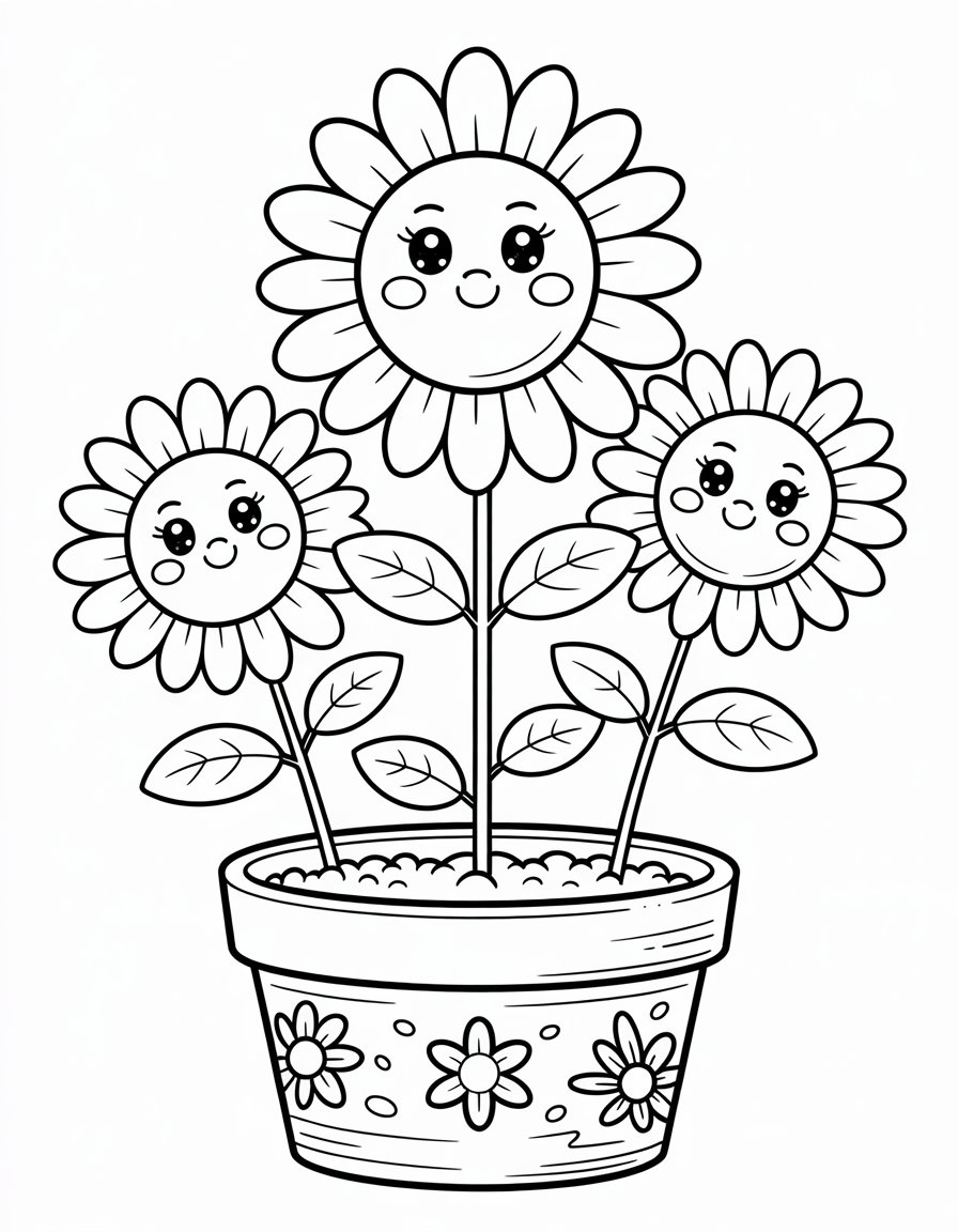 Happy Sunflower Trio